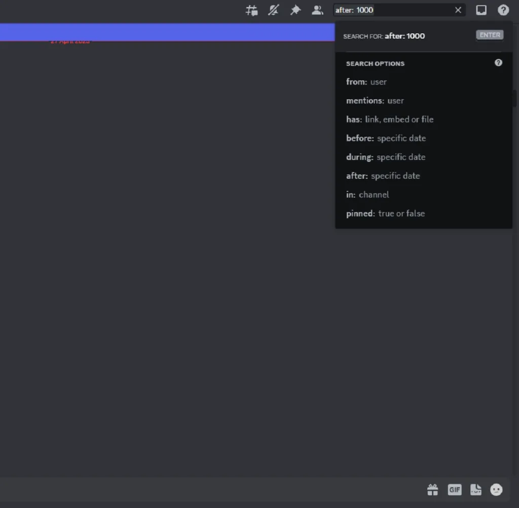 How to view old Discord messages example screenshot