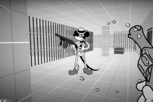 MOUSE game trailer screenshot combat with revolver