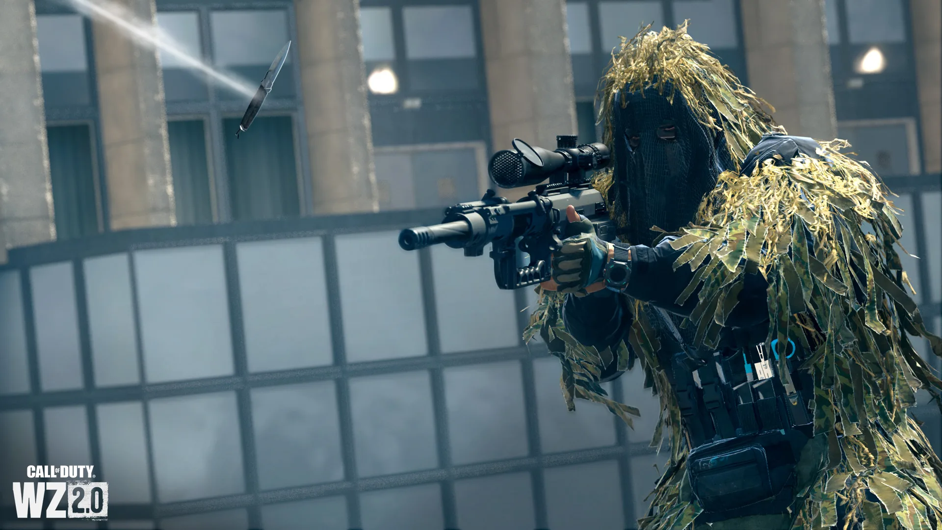 Warzone 2 one-shot sniper rifle loadout operator in ghillie suit