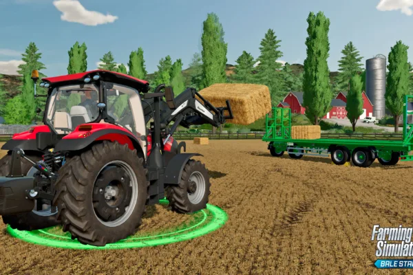 In-game screenshot of Farming Simulator 22 competitive multiplayer