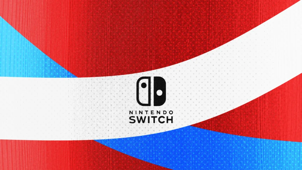 Nintendo Switch logo art red, white and blue