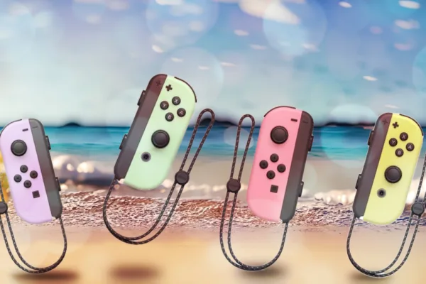 Nintendo Switch new joycon colour on the beach