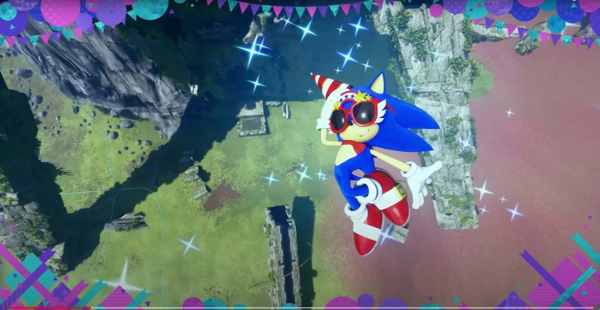 Sonic Frontiers birthday bash update 1.30 sonic dressed up