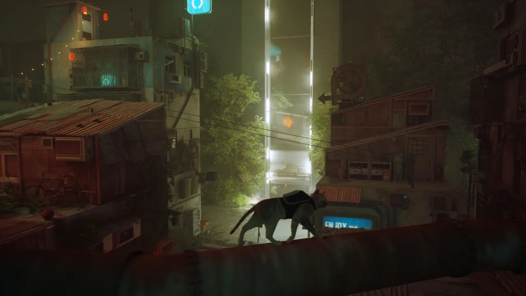 Stray on Xbox release date cat climbing in the city