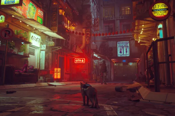 Stray releasing on Xbox in August neon city