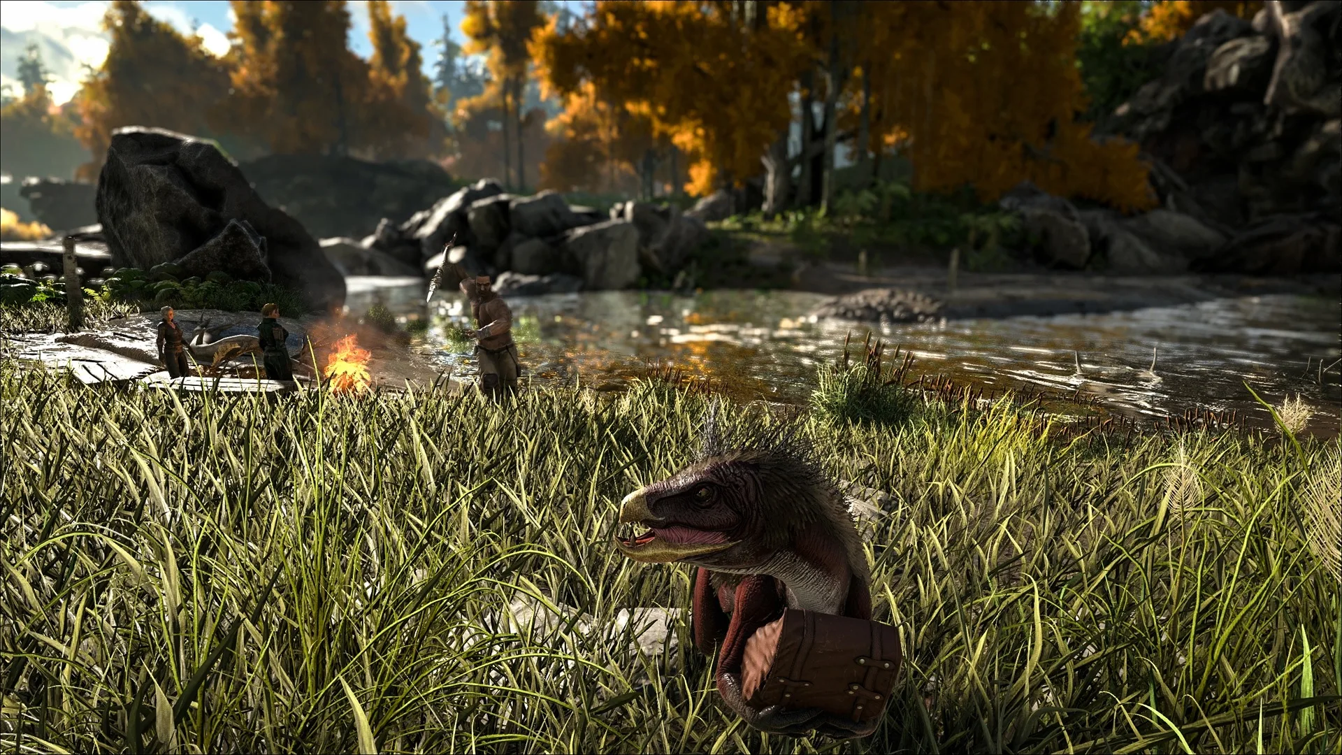 Ark Survival Ascended delayed until October baby dinosaur in the wild