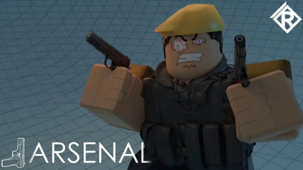 Arsenal Roblox codes June 2024 angry character with dual pistols