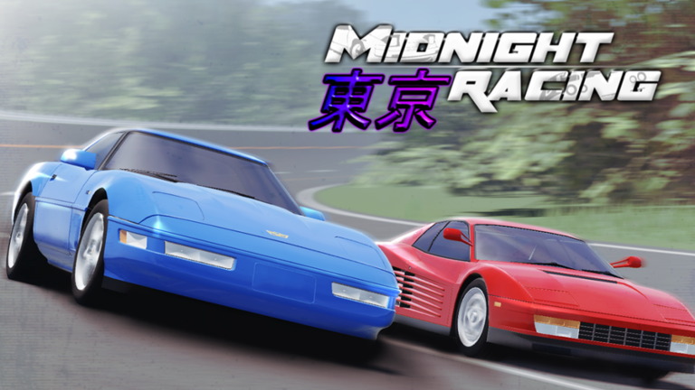 Midnight Racing Tokyo codes blue car and red car side by side