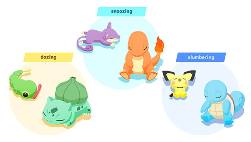 Pokemon Sleep pre-register on mobile sleeping types