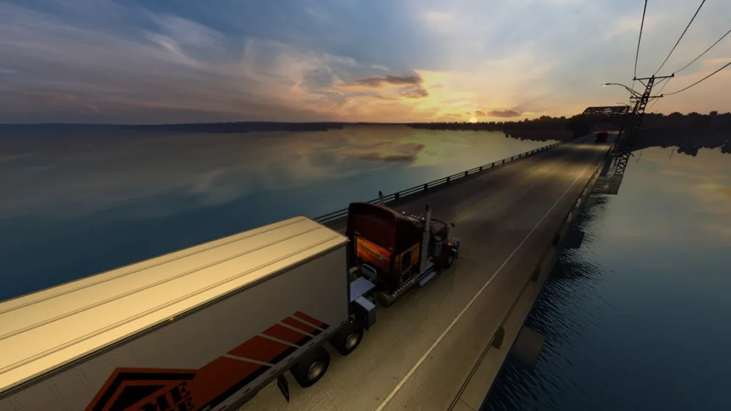 ATS - Oklahoma screenshot driving on bridge over water