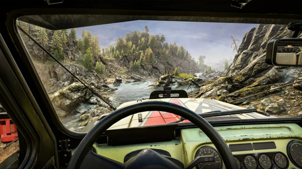 expeditions mudrunner game behind the wheel on off road terrain