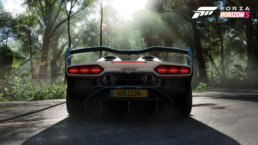 Forza Horizon 5 update today Lamborghini rear view