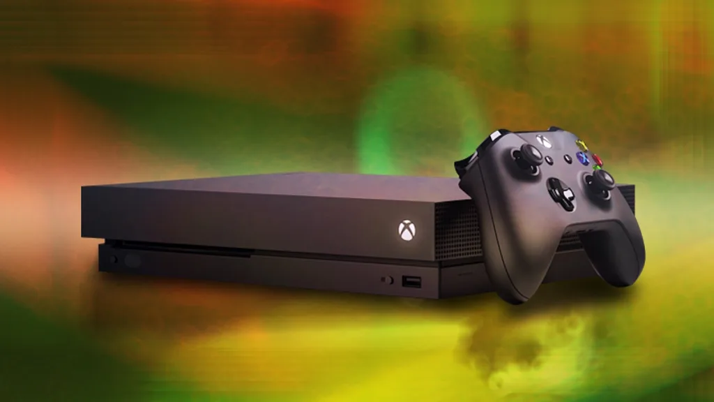 Render of Xbox One X console