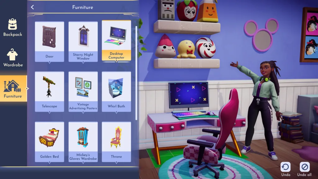 disney dreamlight valley patch update furniture mode fixed gaming set up