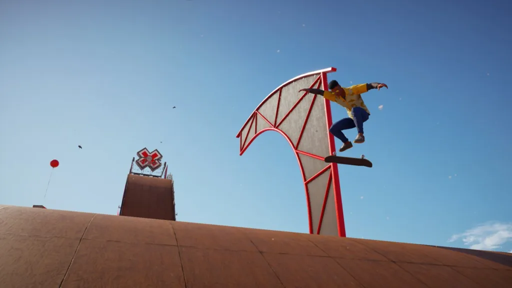 Riders Republic skateboard air time trick screenshot on PC