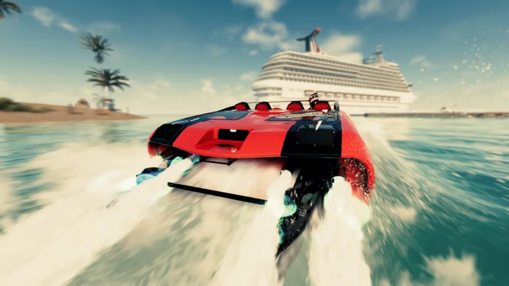 looking back at the The Crew 2 today boat racing