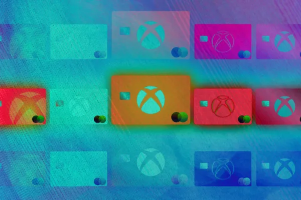 Art render of an Xbox credit card.