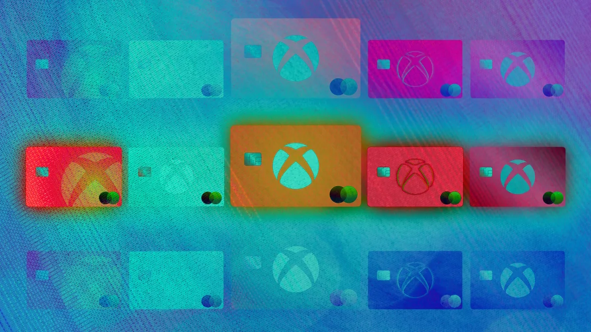 Art render of an Xbox credit card.