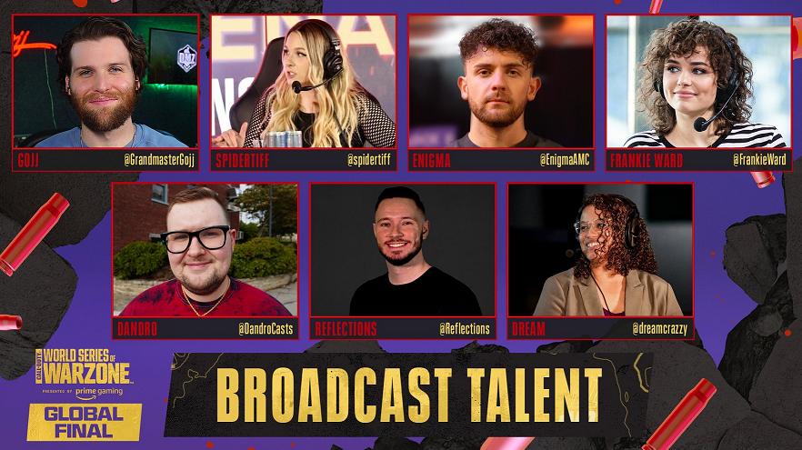 world series of Warzone 2023 global final broadcast talent lineup