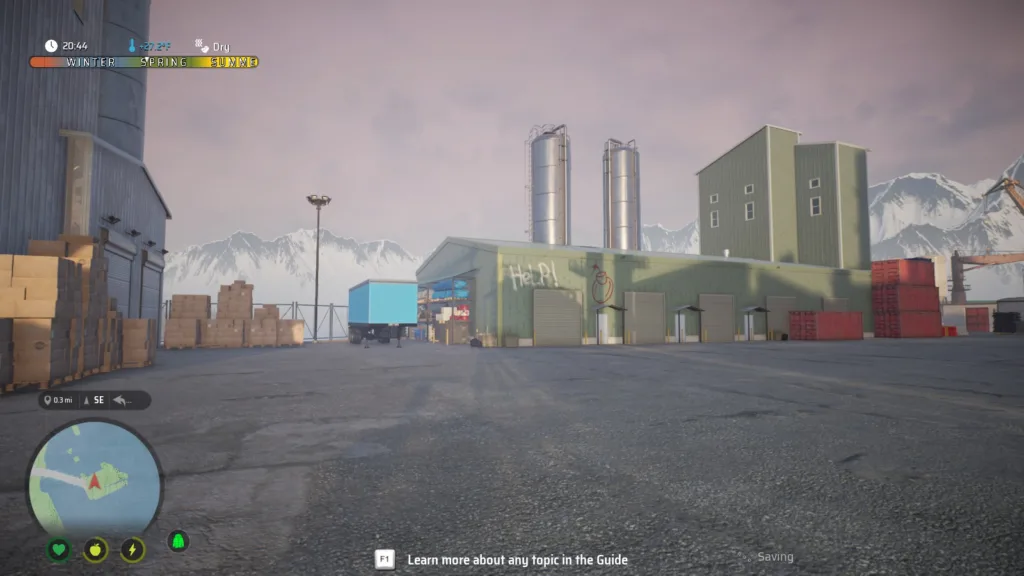 Screenshot in game of Alaskan Road Truckers review on PC