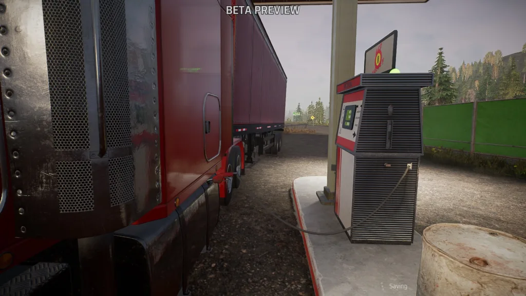 Screenshot of the beta version of Alaskan Road Truckers on PC.