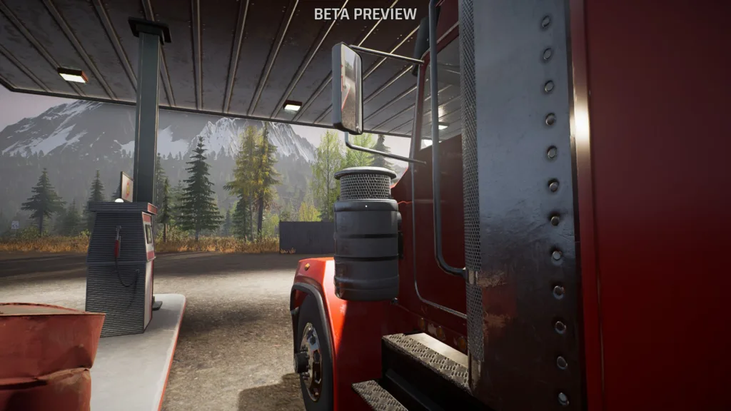 Screenshot of the beta version of Alaskan Road Truckers on PC.