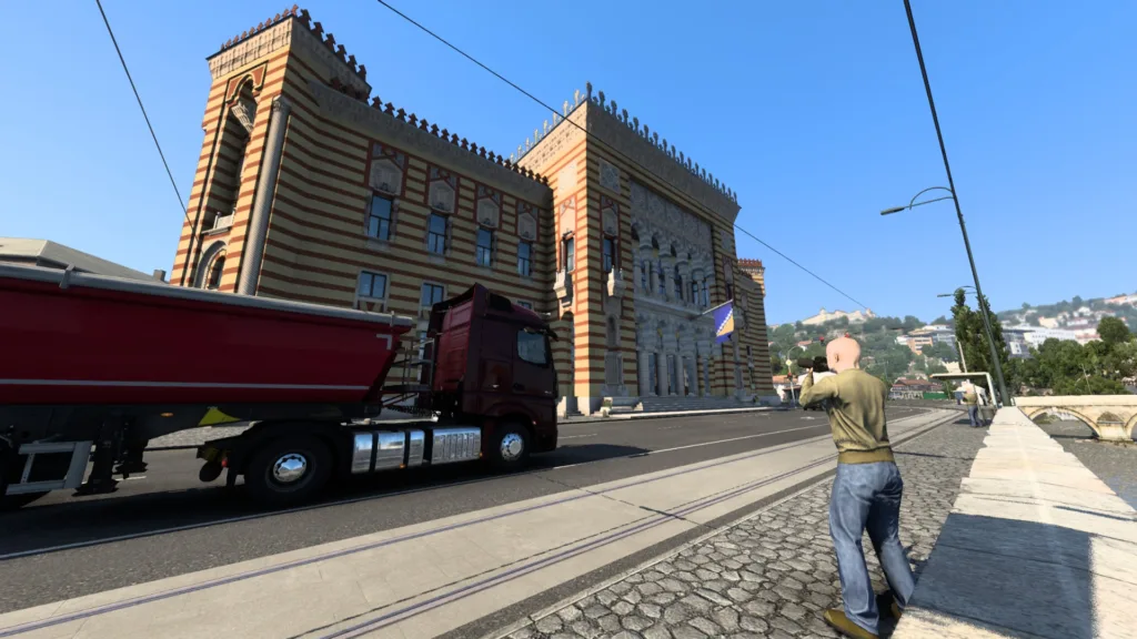 Screenshot of the West Balkans map expansion for Euro Truck Simulator 2