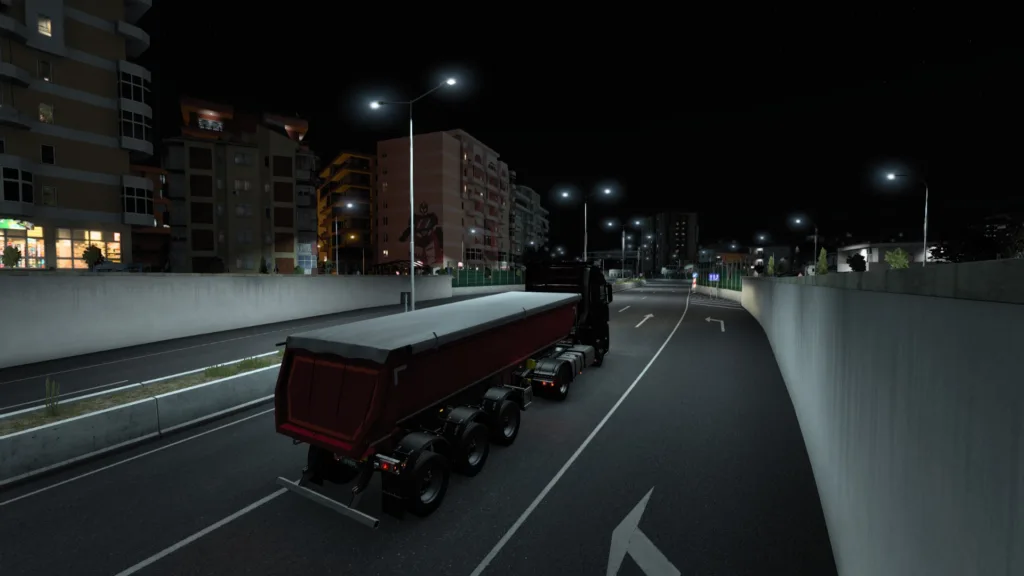 Screenshot of the West Balkans map expansion for Euro Truck Simulator 2