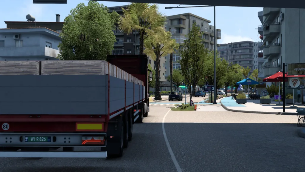 West Balkans map expansion for Euro Truck Simulator 2 palm trees