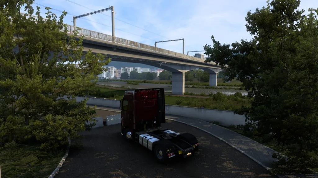 Screenshot of the West Balkans map expansion for ETS2.