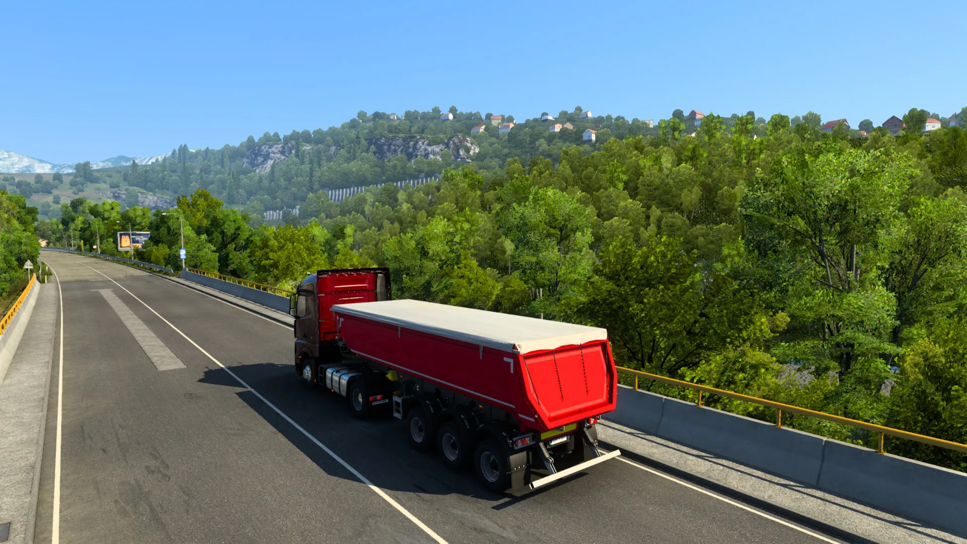 Screenshot of the West Balkans map expansion for Euro Truck Simulator 2