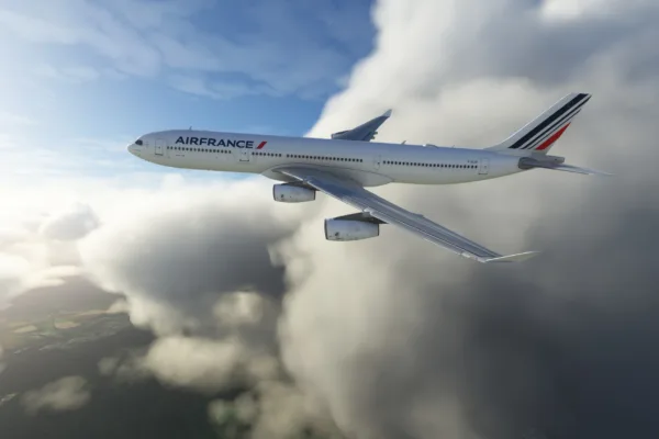 Screenshot of the LatinVFR Airbus A330/A340 in Microsoft Flight Simulator