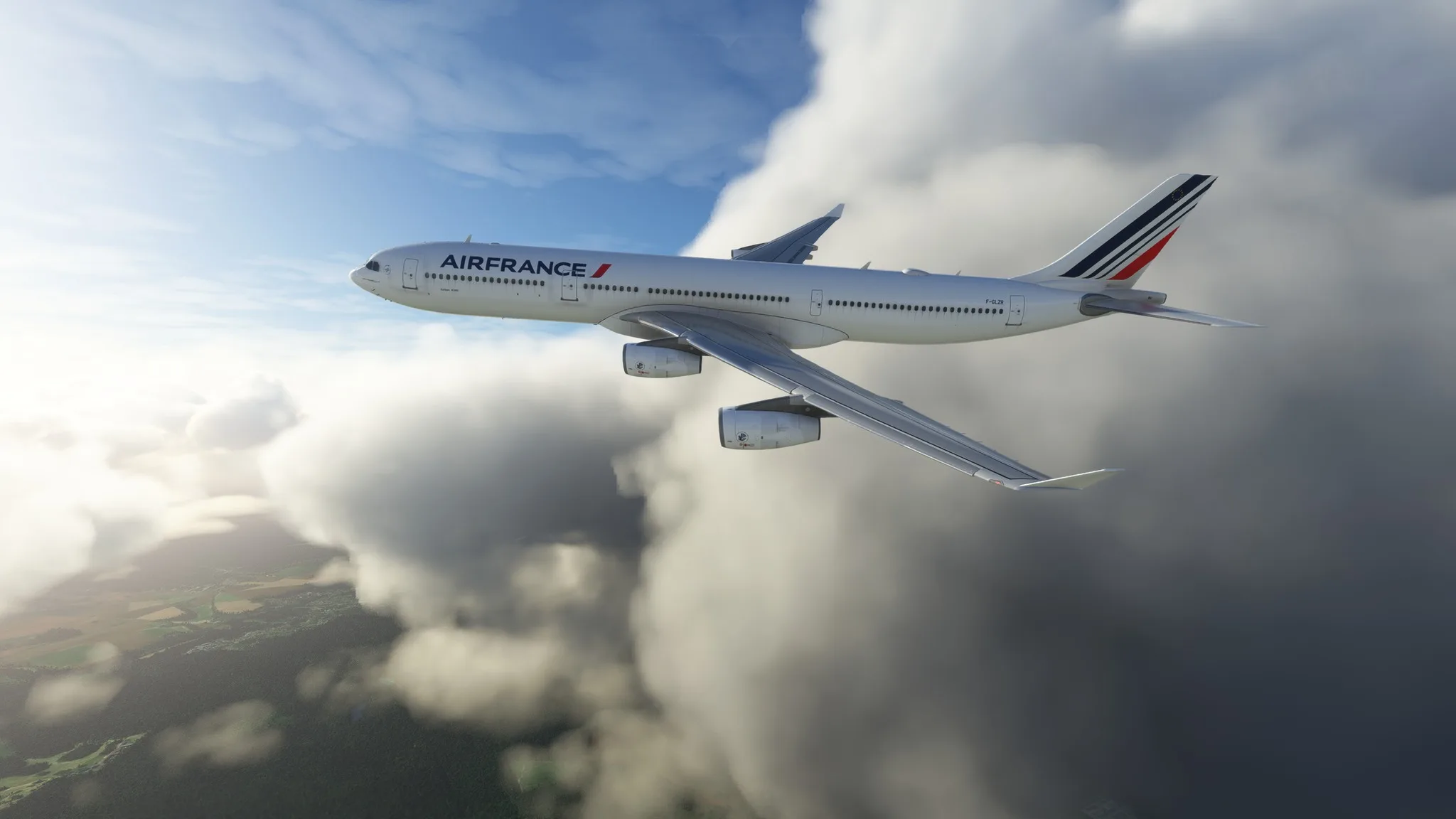 Screenshot of the LatinVFR Airbus A330/A340 in Microsoft Flight Simulator