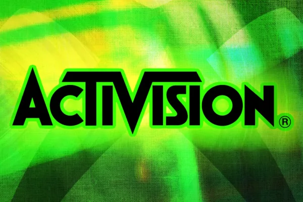 Logo of Activision with the Xbox orb in the background