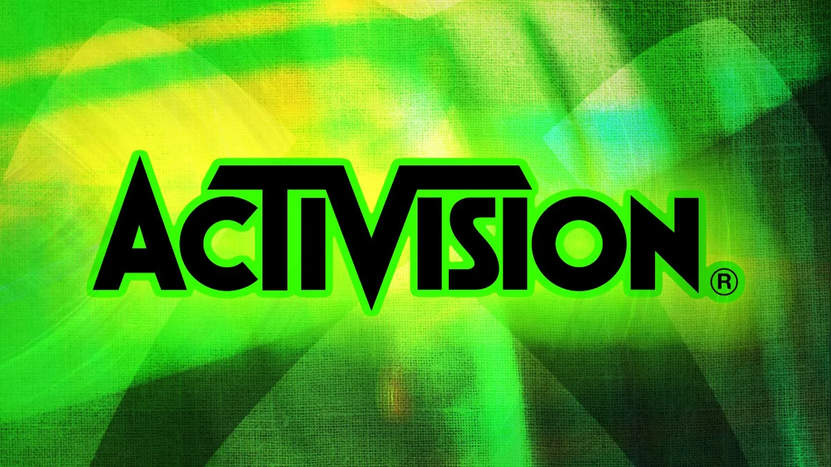 Logo of Activision with the Xbox orb in the background