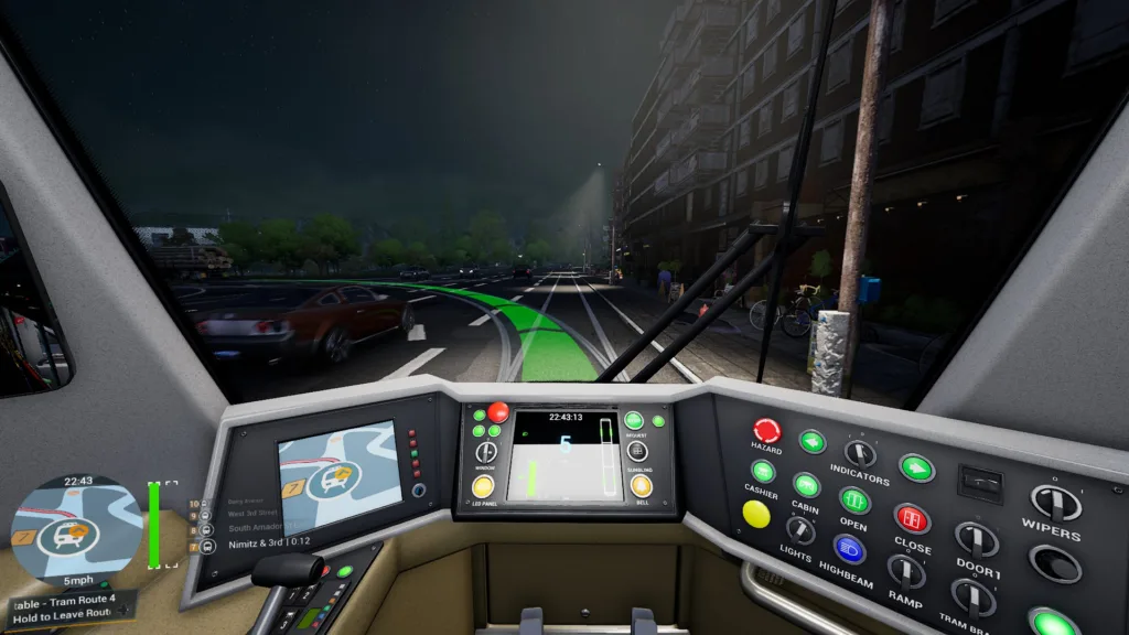 inside tram bus simulator 21