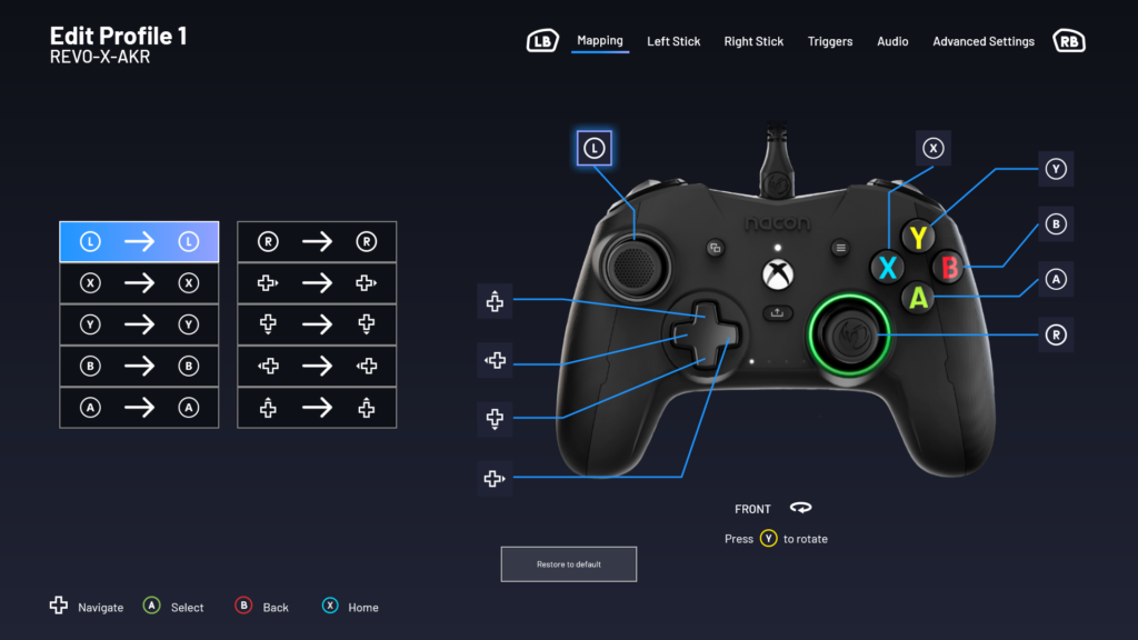 Nacon Revolution X Pro Controller companion app.