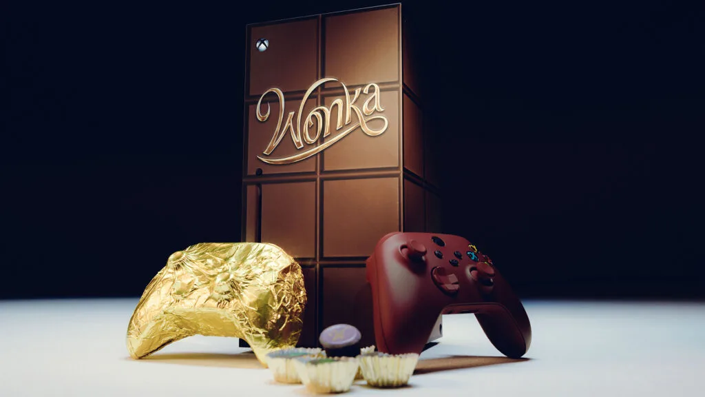 Xbox Series X Wonka themed and edible chocolate controller