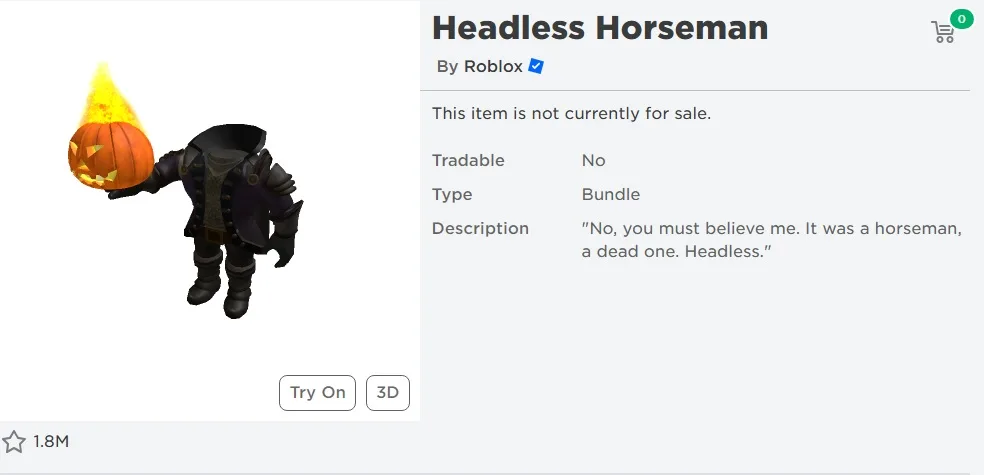 roblox headless horseman bundle free 2023