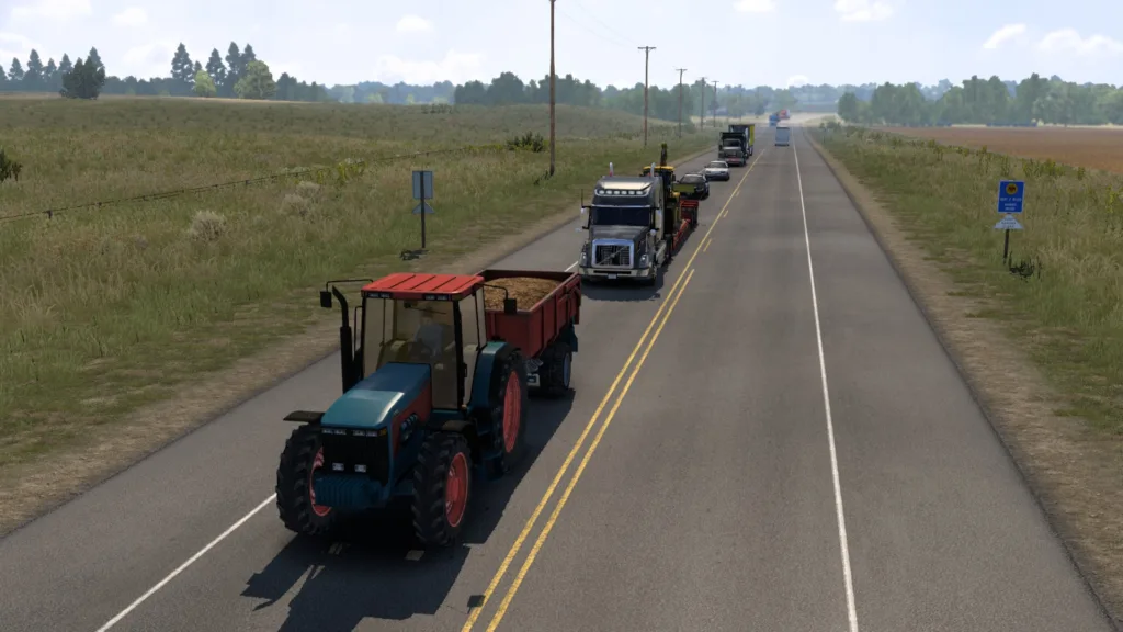 A screenshot of the Kansas expansion for American Truck Simulator.