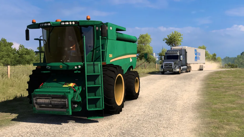 A screenshot of the Kansas expansion for American Truck Simulator.