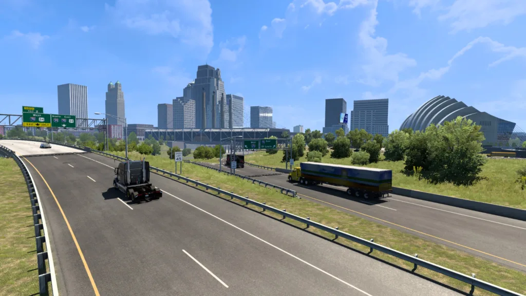 A screenshot of the Kansas expansion for American Truck Simulator.