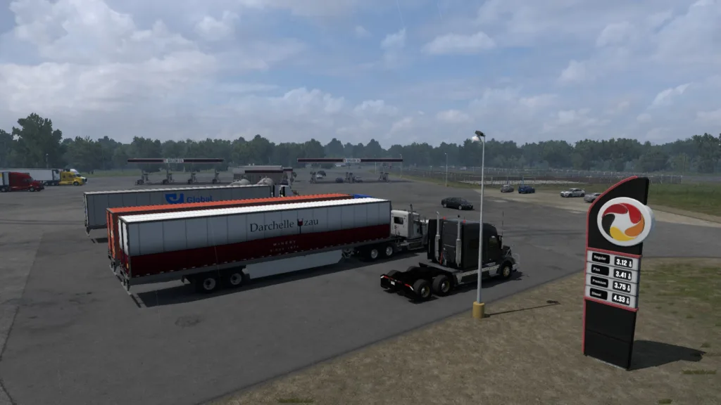 A screenshot of the Kansas expansion for American Truck Simulator.