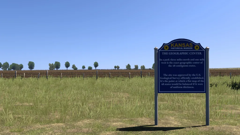 A screenshot of the Kansas expansion for American Truck Simulator.