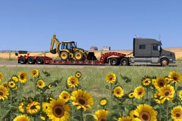 A screenshot of American Truck Simulator - Kansas expansion.