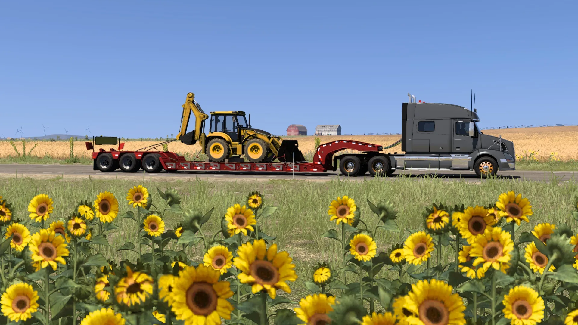 A screenshot of American Truck Simulator - Kansas expansion.