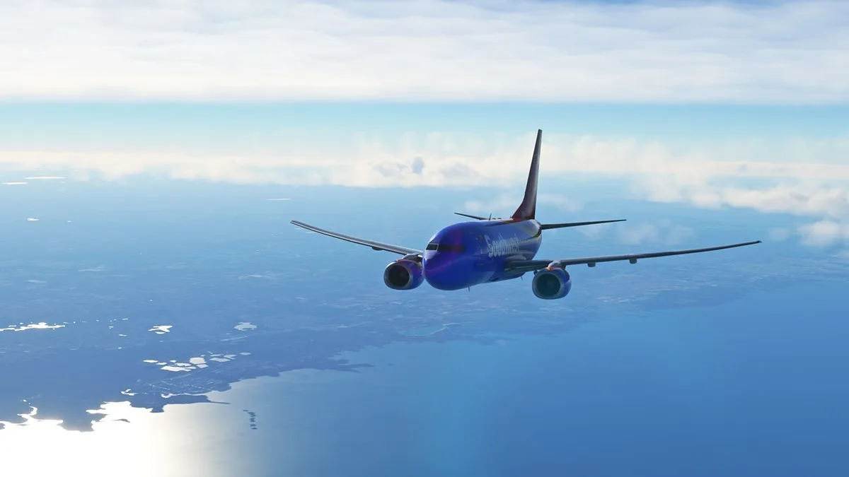 A screenshot of Microsoft Flight Simulator on PC.