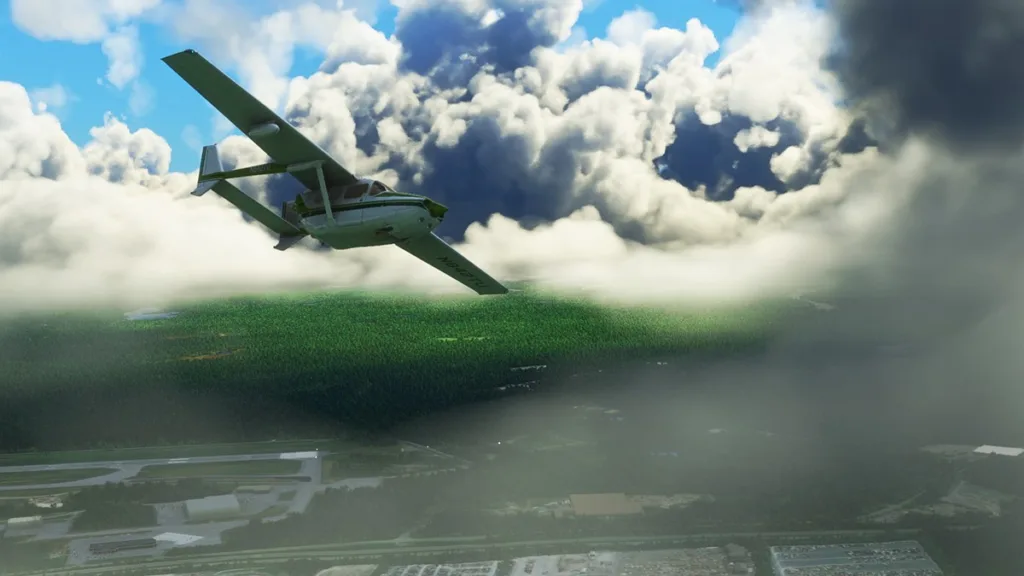 A screenshot of Microsoft Flight Simulator on PC.