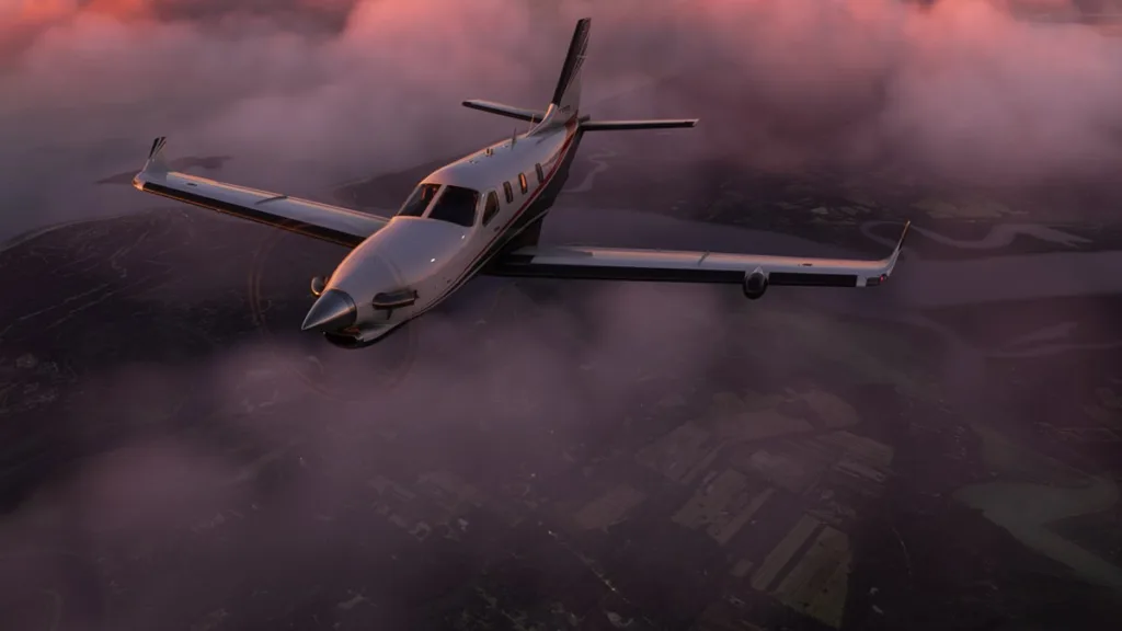 A screenshot of Microsoft Flight Simulator on PC.