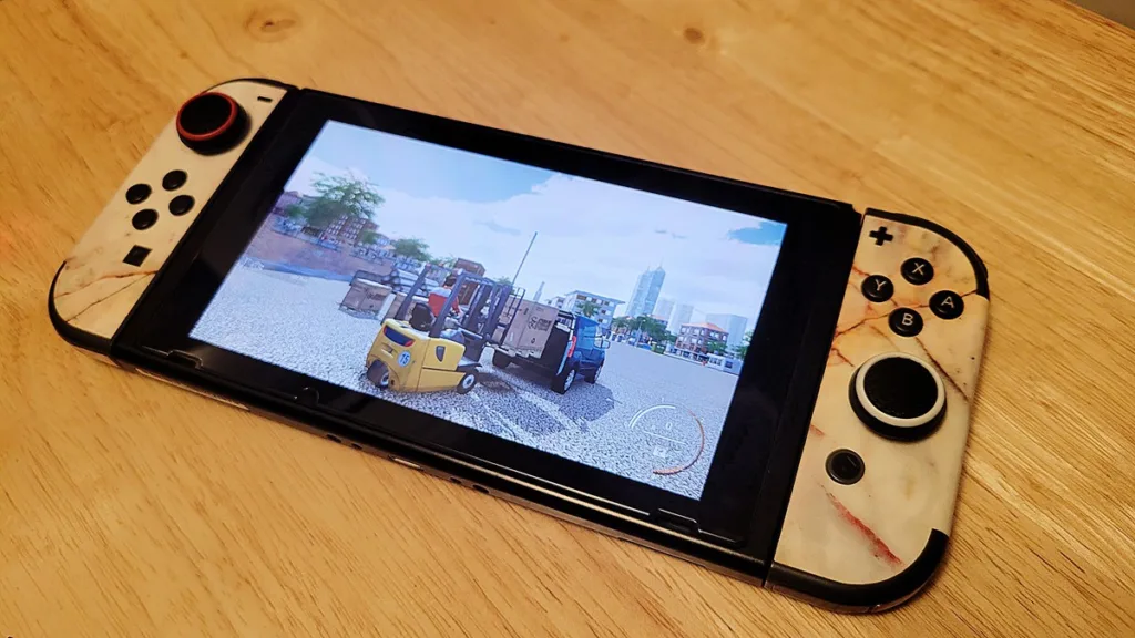 Truck and Logistics Simulator running on Nintendo Switch.